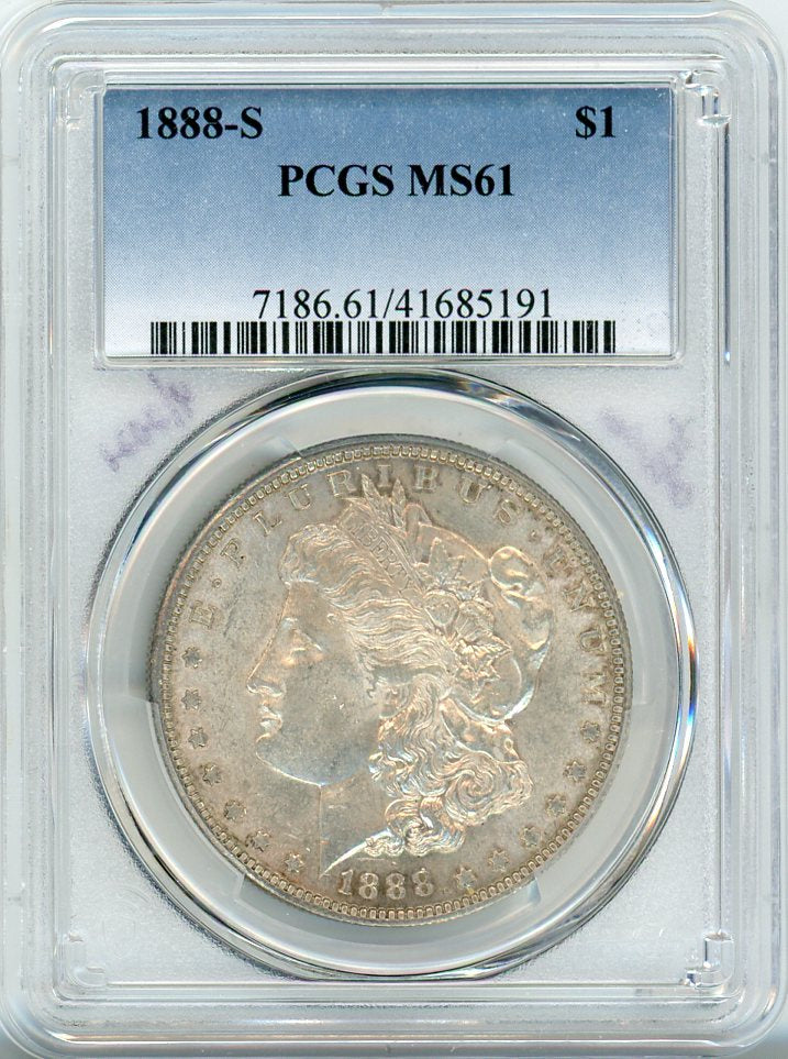 1888-S S$1 PCGS MS61