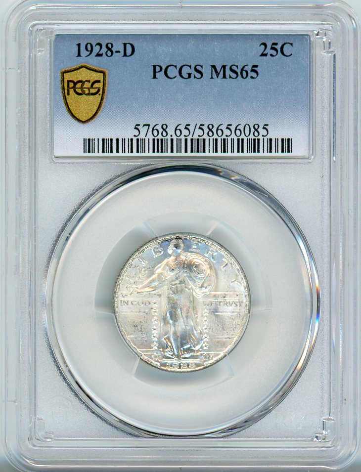 1928-D 25C PCGS MS65