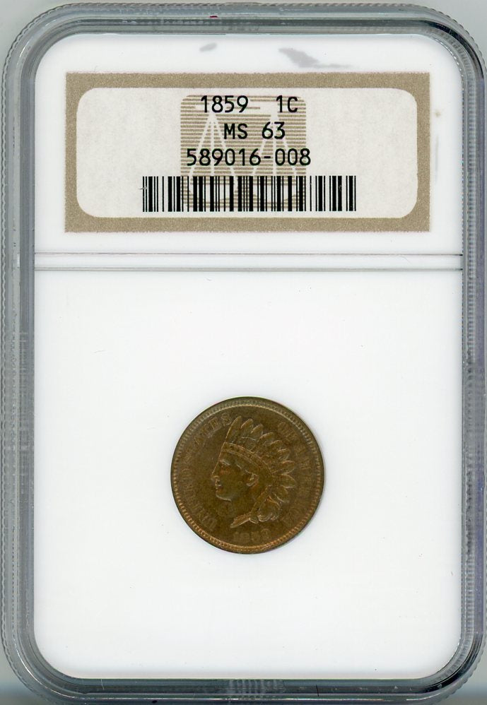 1859 1C NGC MS63