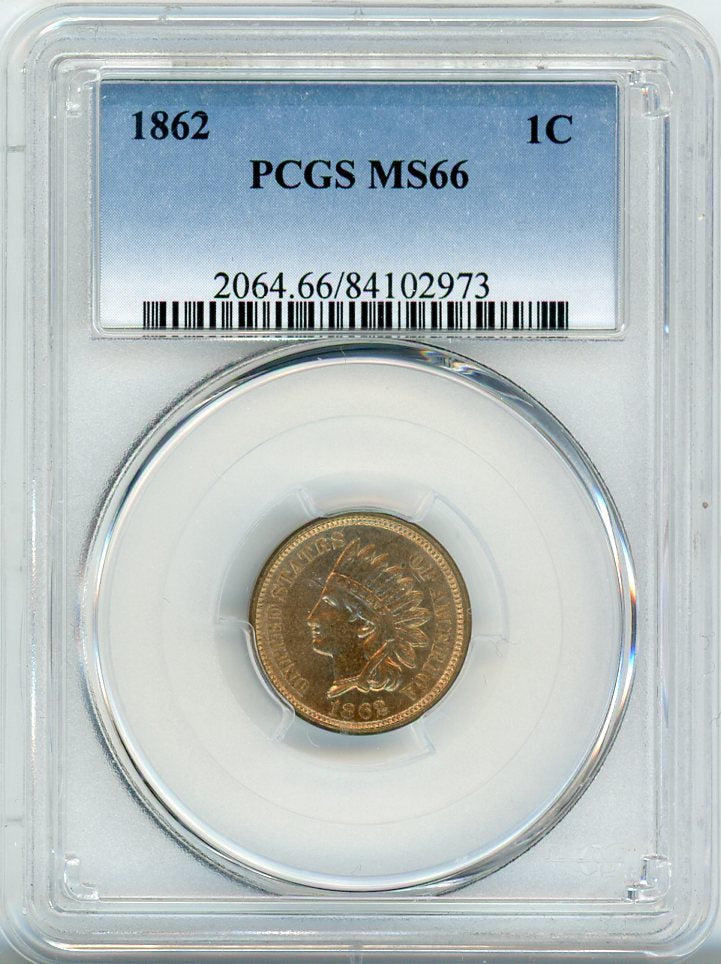 1862 1C PCGS MS66