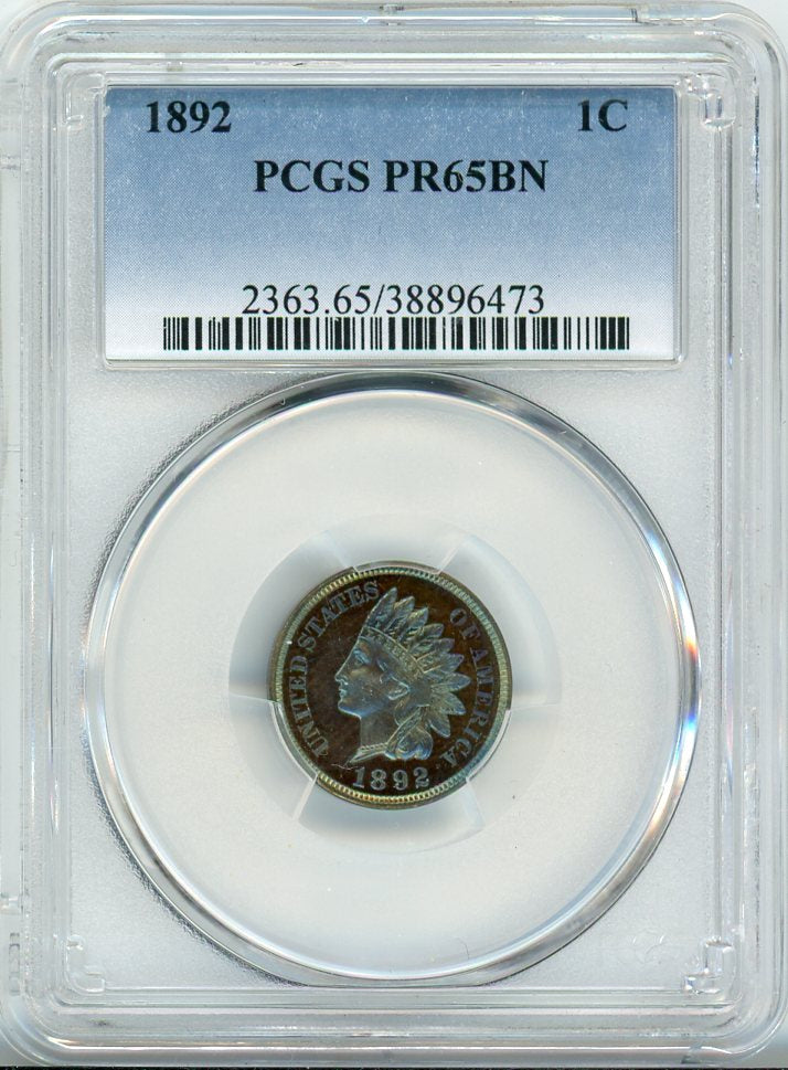 1892 1C PCGS PR65BN