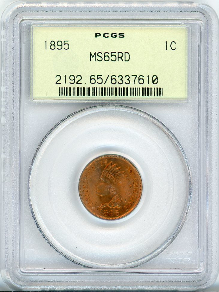 1895 1C PCGS MS65RD, OGH