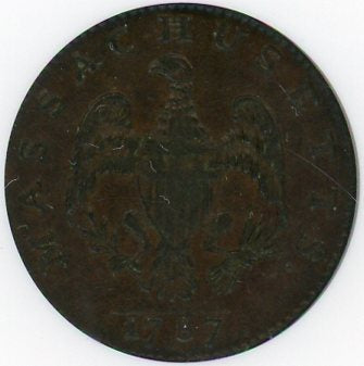 1787 ARROWS LEFT CLAW 1C MASSACHUSETTS NGC AU58BN