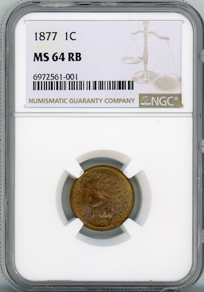 1877 1C NGC MS64RB