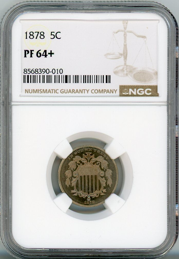 1878 5C NGC PF64+