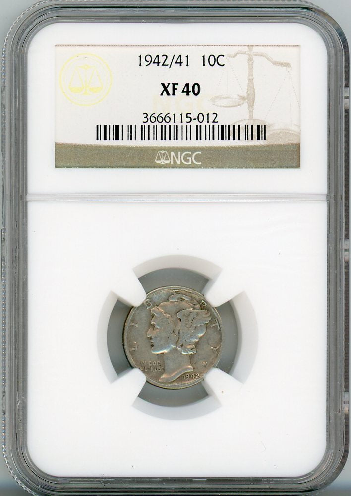 1942/41 10C NGC XF40
