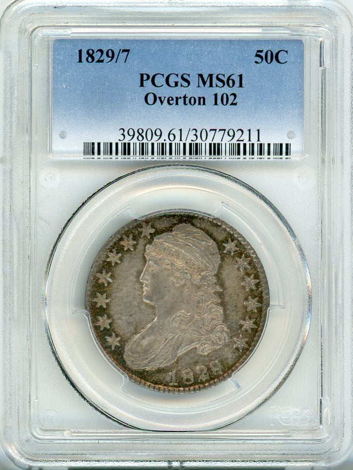 1829/7 50C PCGS MS61 O-102