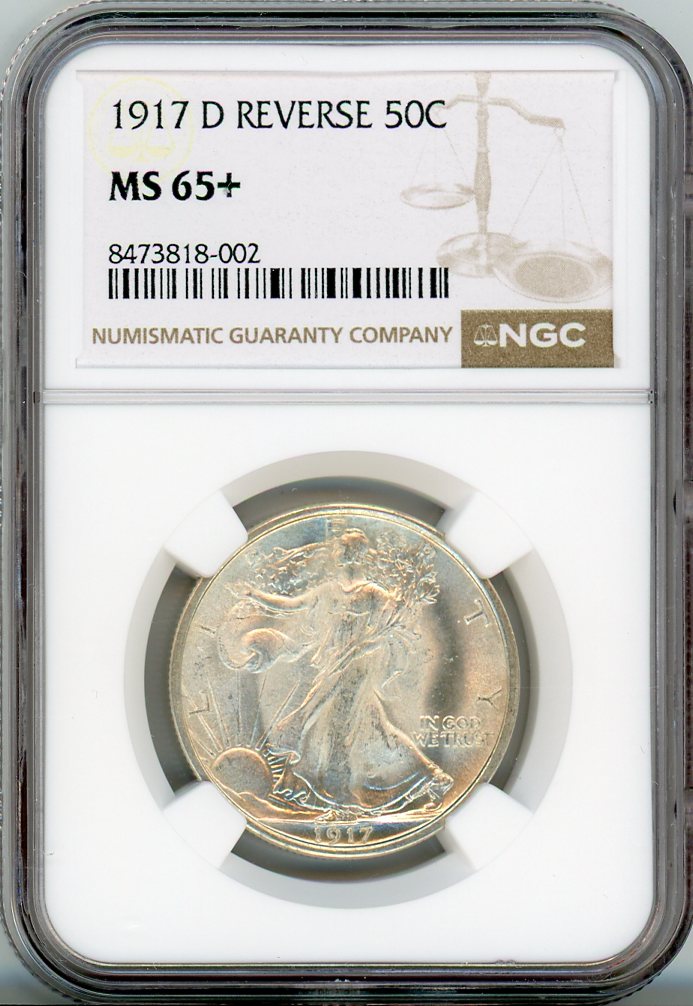 1917-D REVERSE 50C NGC MS65+