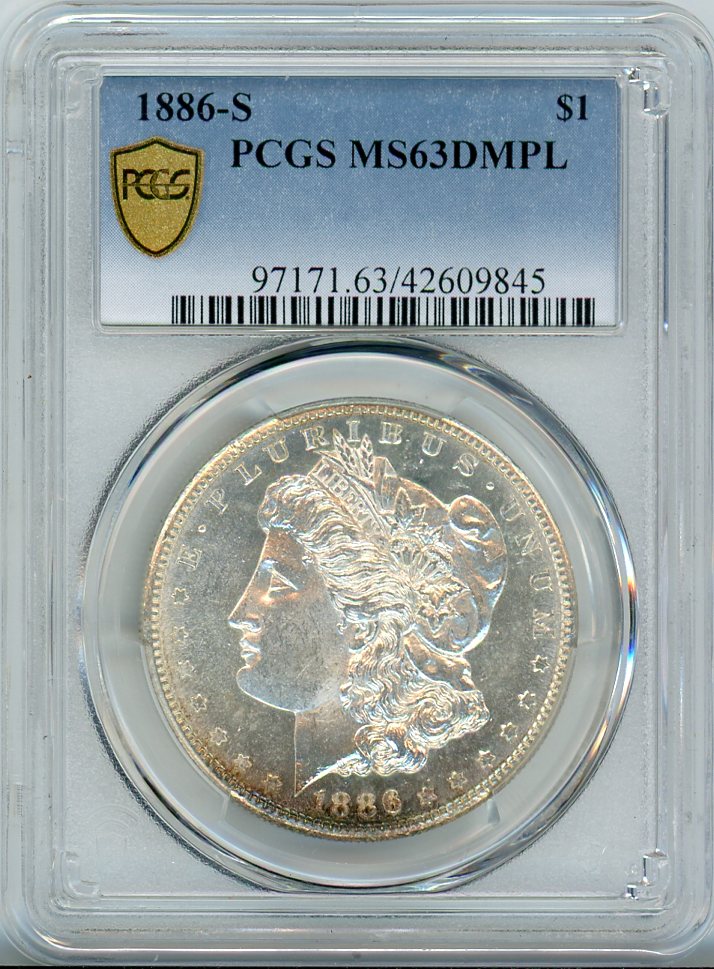 1886-S S$1 PCGS MS63DMPL