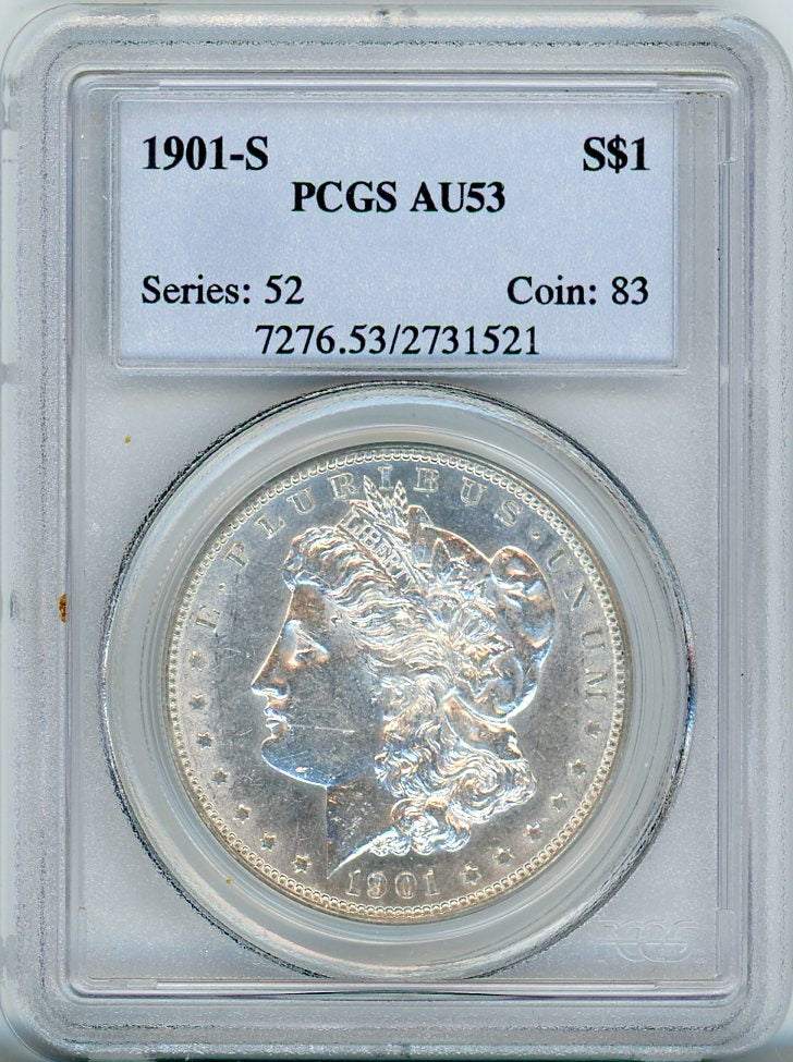 1901-S S$1 PCGS AU53