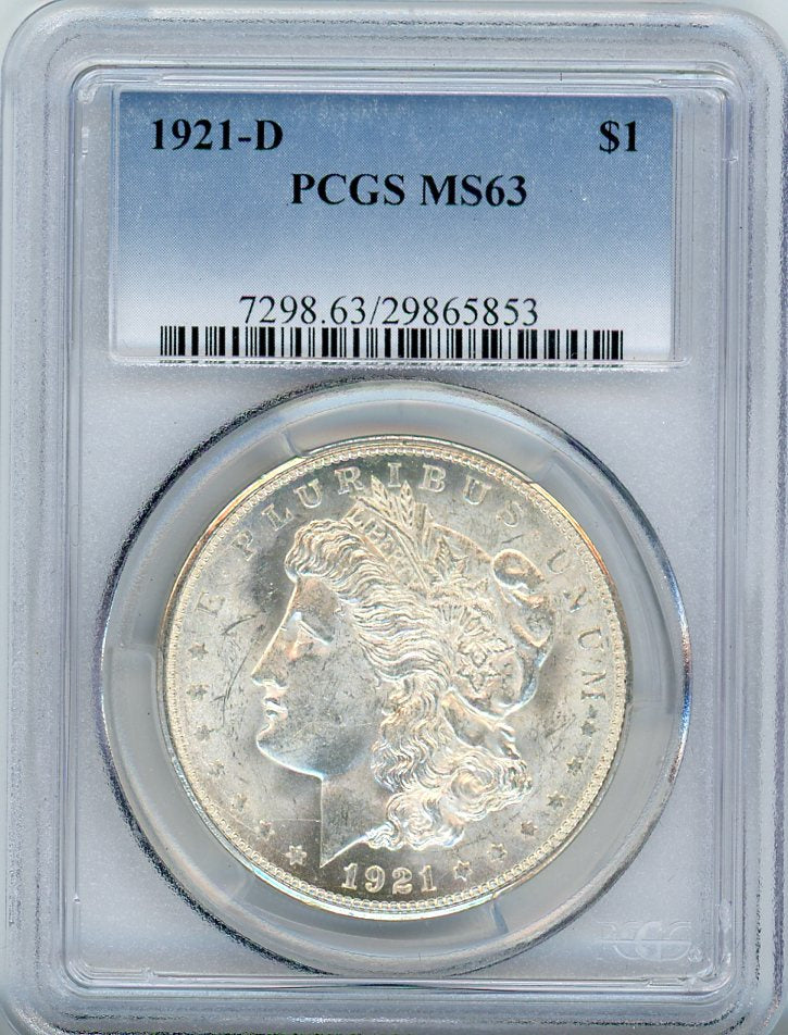 1921 S$1 PDS SET PCGS MS63