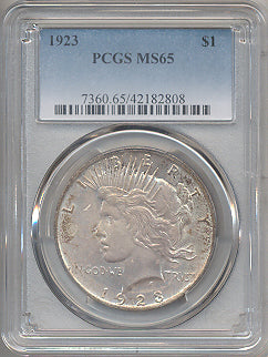 1923 $1 PCGS MS65